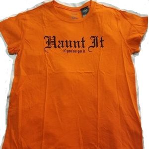 WOMEN  Shirt HAUNT IT Halloween SIZE L NEW